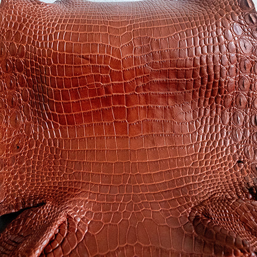 Wild Florida Alligator Skin – Cognac Classic Finish (SB)